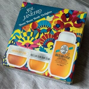Sol de Janeiro Bum Bum Body Delights 3 Piece Set Cream Scrub Shower Cream Gel